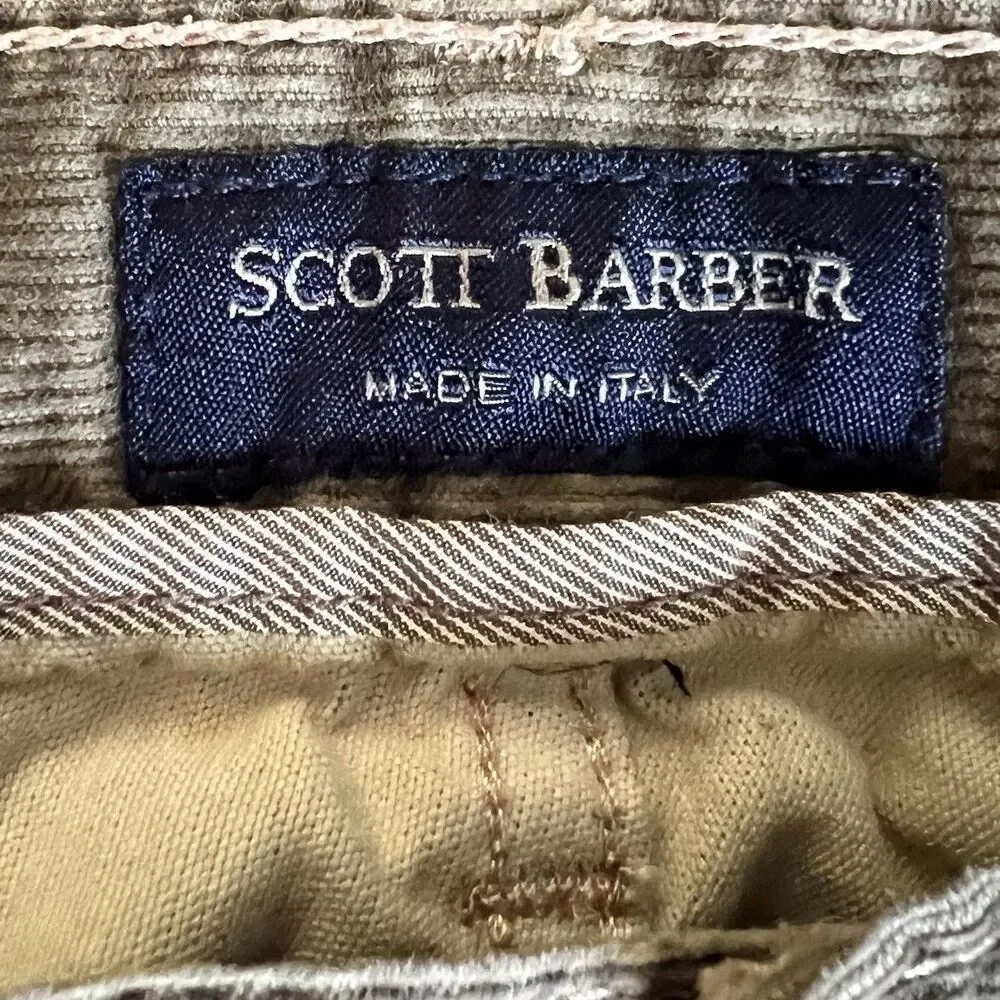 Scott‎ Barber Caspio Five Pocket Jean Cut Corduroy Pants 35 Camel Color